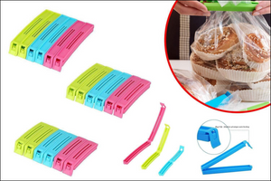 Colorful snack bag clip set for sealing food bags and keeping snacks fresh