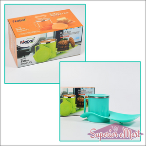 Kids snack tray with steel cup designed for easy serving and storage for children