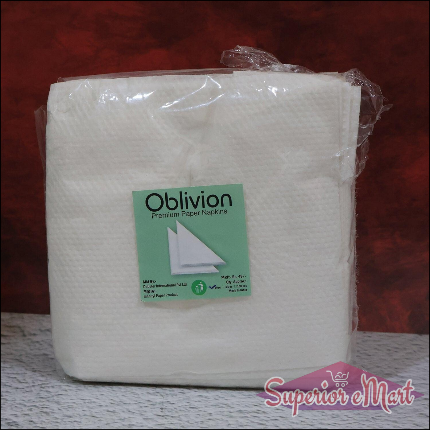 Soft & Absorbent Disposable Tissue Paper / Napkins Set (50 Pc) - Superior eMart