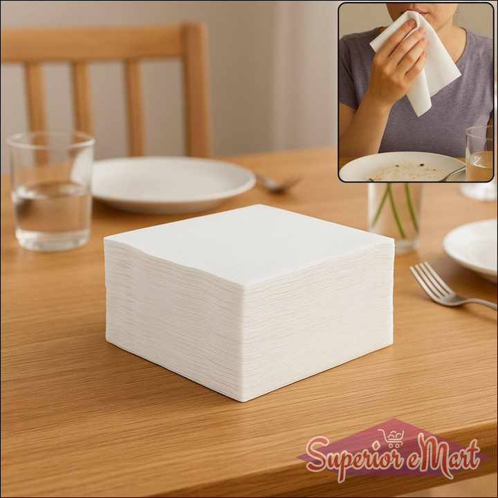 Soft & Absorbent Disposable Tissue Paper / Napkins Set (50 Pc) - Superior eMart