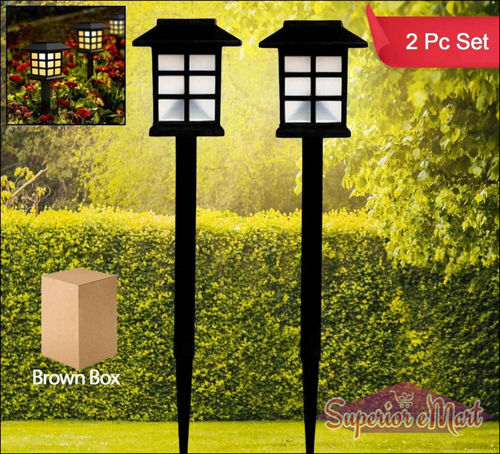 Solar Garden Lights Outdoor Waterproof 2 Pc - Superior eMart