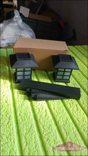 Solar Garden Lights Outdoor Waterproof 2 Pc - Superior eMart