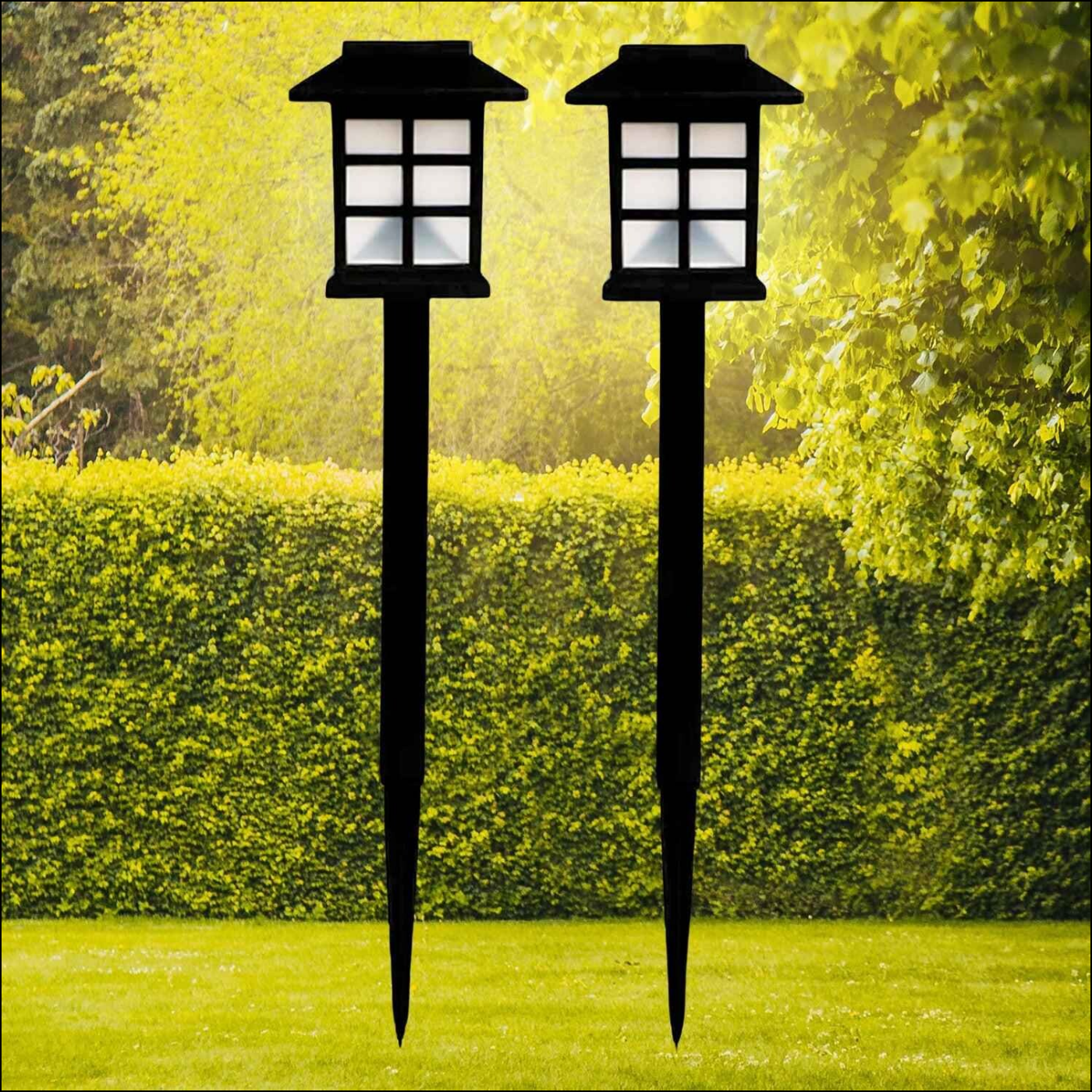 Solar Garden Lights Outdoor Waterproof 2 Pc - Superior eMart