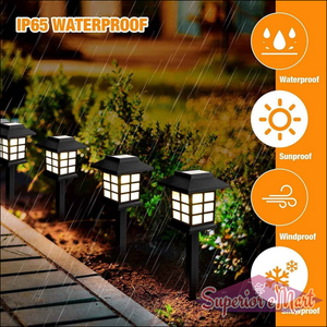 Solar Garden Lights Outdoor Waterproof 2 Pc - Superior eMart
