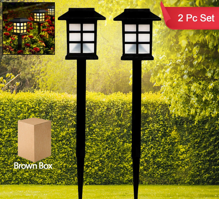 Superior eMart solar garden lights outdoor waterproof in a 2-piece set, perfect for enhancing your garden decor
