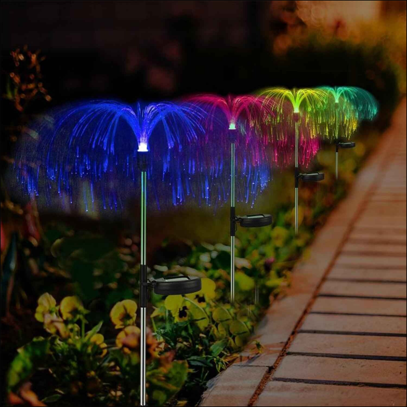 Solar Garden Lights Waterproof 2 Pc - Superior eMart
