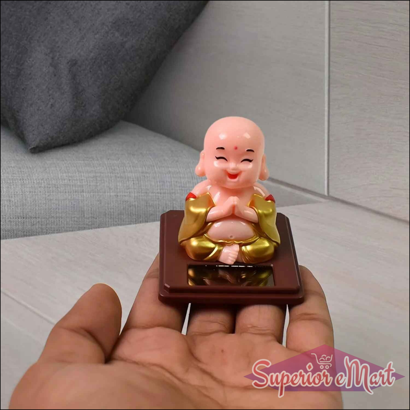 Solar Powered Buddha Car Ornament - Superior eMart
