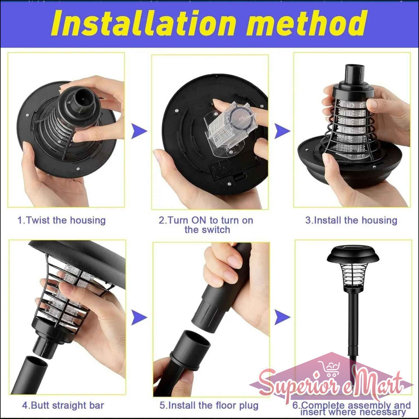 Solar Powered Mosquito Trap 1 Pc