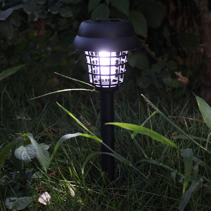 Solar powered mosquito trap designed for outdoor use with a sleek lantern design and effective insect trapping