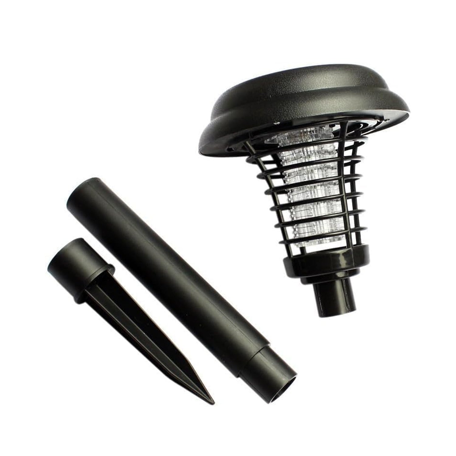 Solar powered mosquito trap for effective pest control in outdoor gardens and patios.