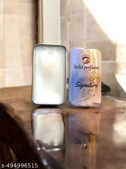 Signature Solid Perfume with Stylish Tin for Everyday Use - Solid fruit perfume for men and women