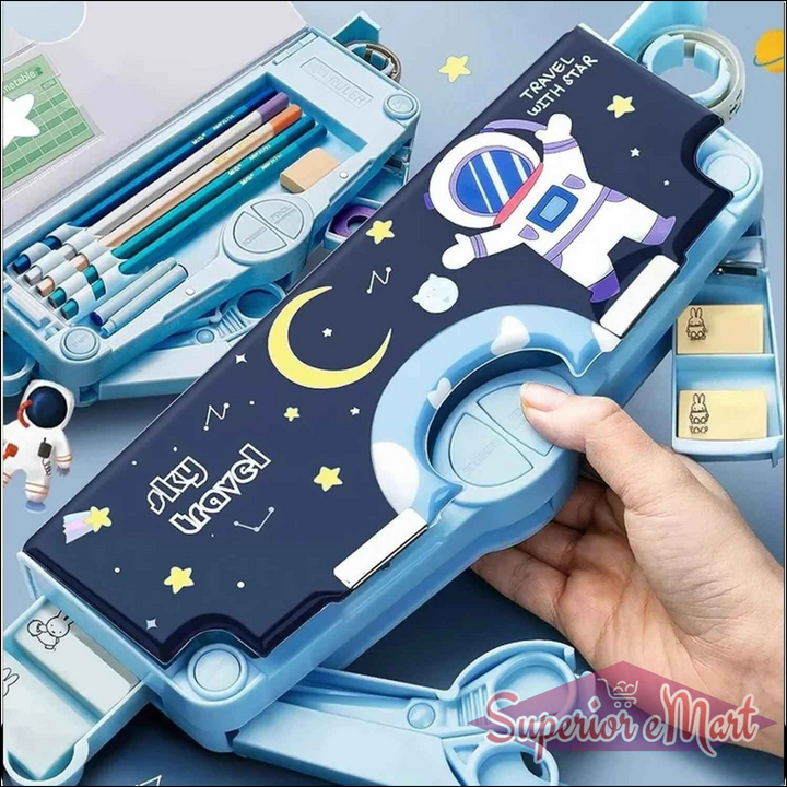Space Theme Pencil Box for Kids