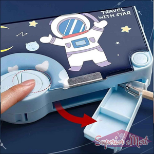 Space Theme Pencil Box for Kids
