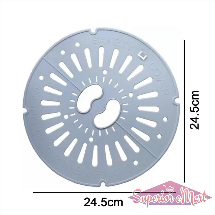 Spin cap safety cover designed for home use, measuring 24.5cm in diameter for optimal protection