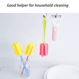 Sponge cup washing brush set in a jar, ideal for effective household cleaning tasks