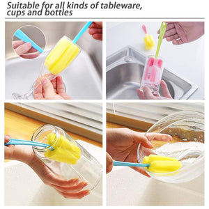 Sponge cup washing brush for cleaning various tableware, cups, and bottles effortlessly