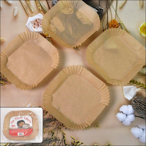 Square air fryer liner disposable set for easy cleanup and cooking in square air fryers