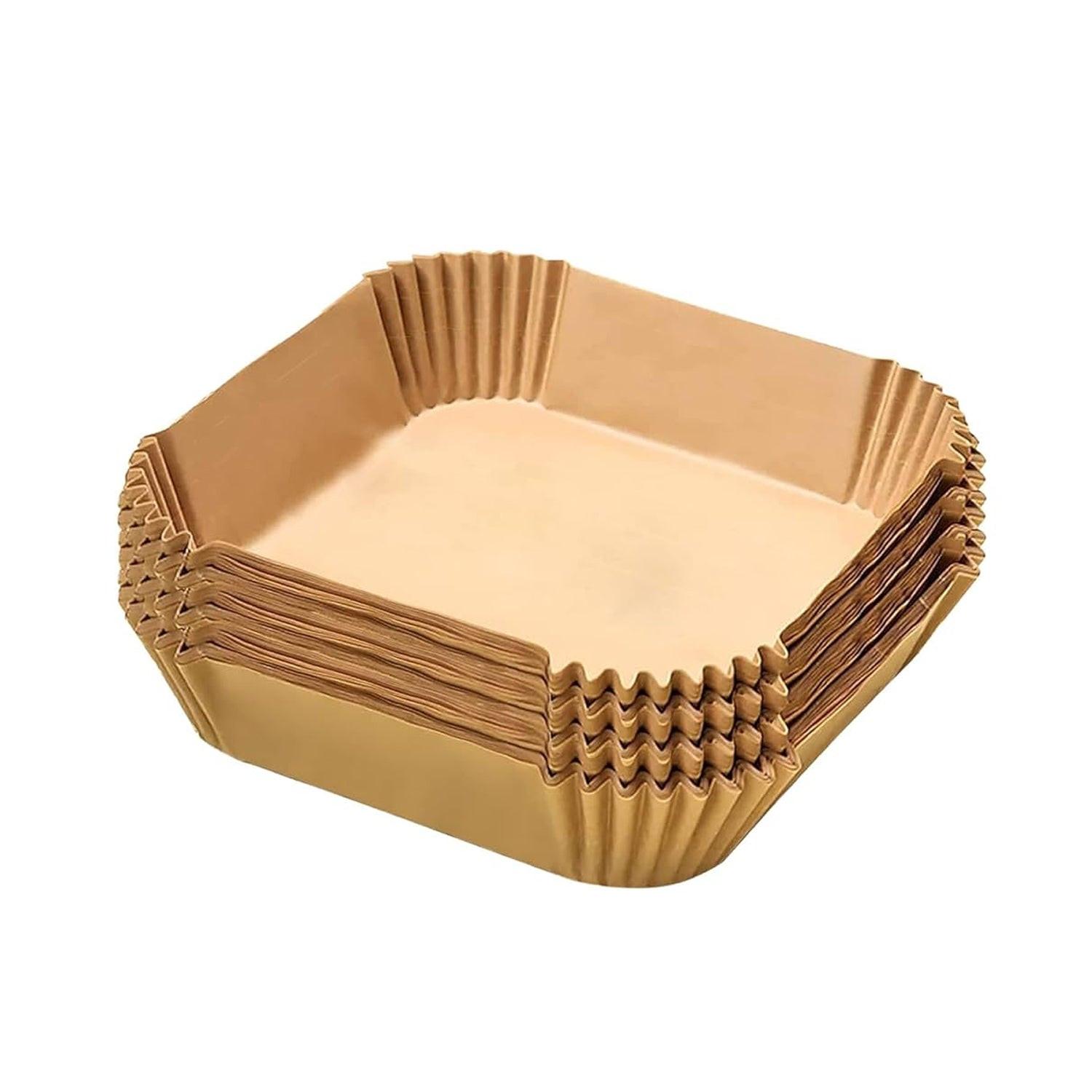Set of square air fryer liner disposable made from eco-friendly materials for easy cooking and cleanup