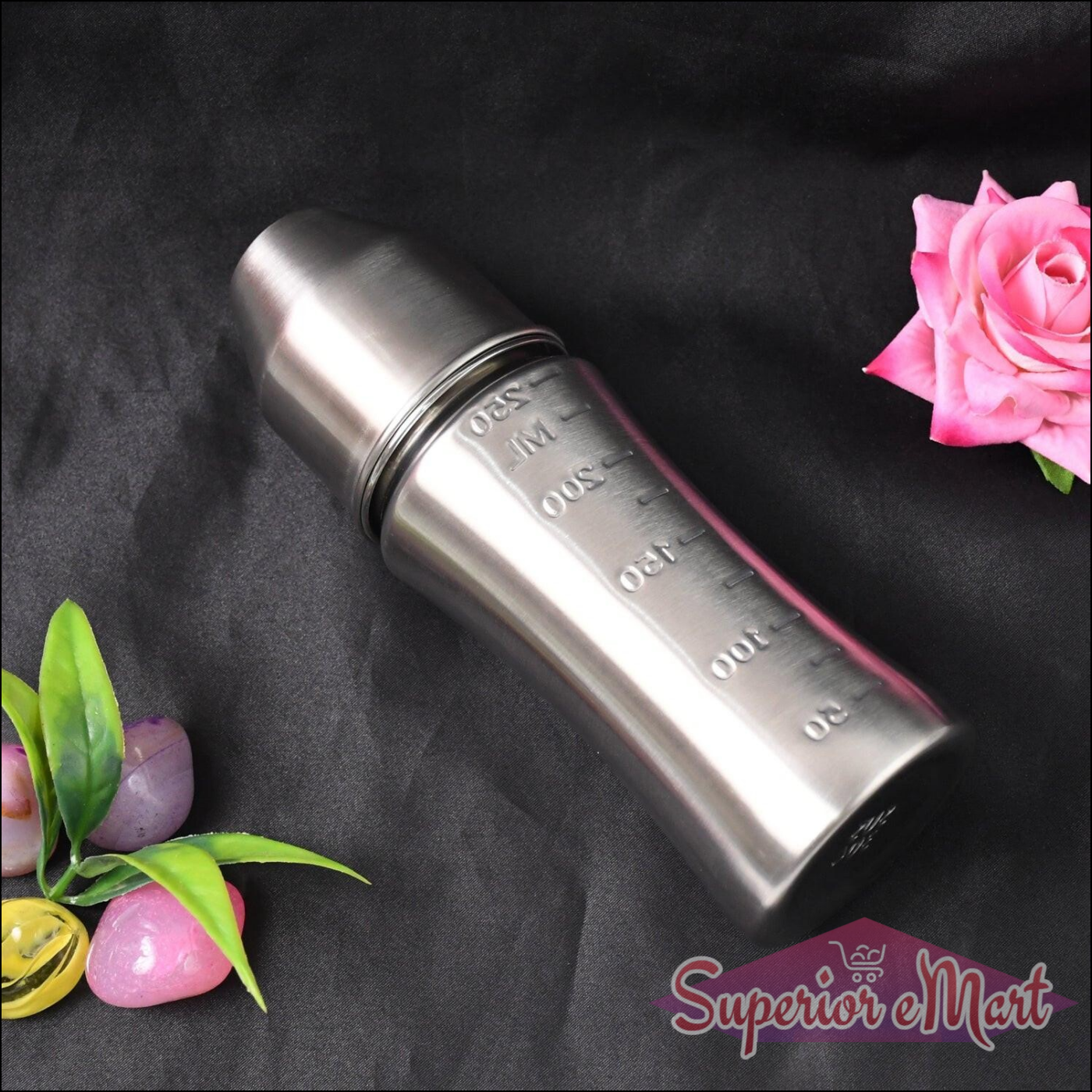 Superior eMart stainless steel baby milk bottle with durable design for safe feeding