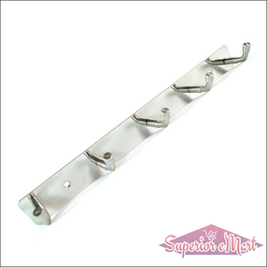 Superior eMart stainless steel wall mounted coat rack with four hooks for space-saving storage