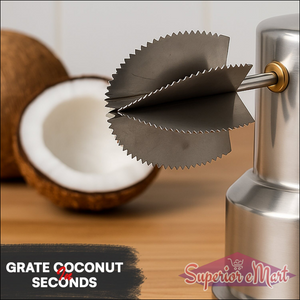 Stainless Steel Coconut Scraper With Vacuum Base (1 Pc) - Superior eMart