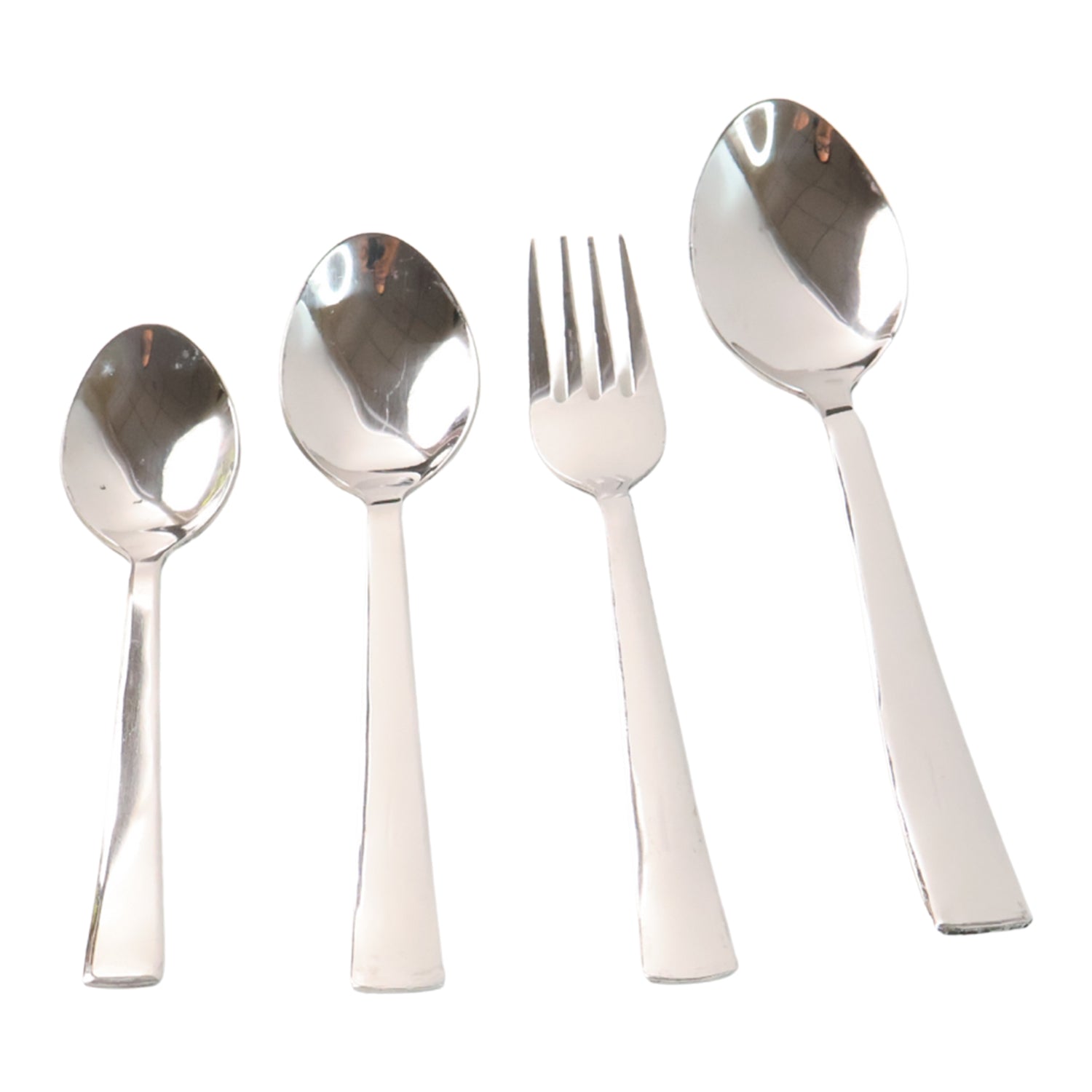 Superior eMart stainless steel cutlery set featuring a spoon, fork, and serving utensils for elegant dining