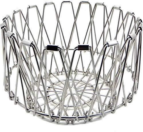 Superior eMart stainless steel fruit basket with a modern design for stylish kitchen organization