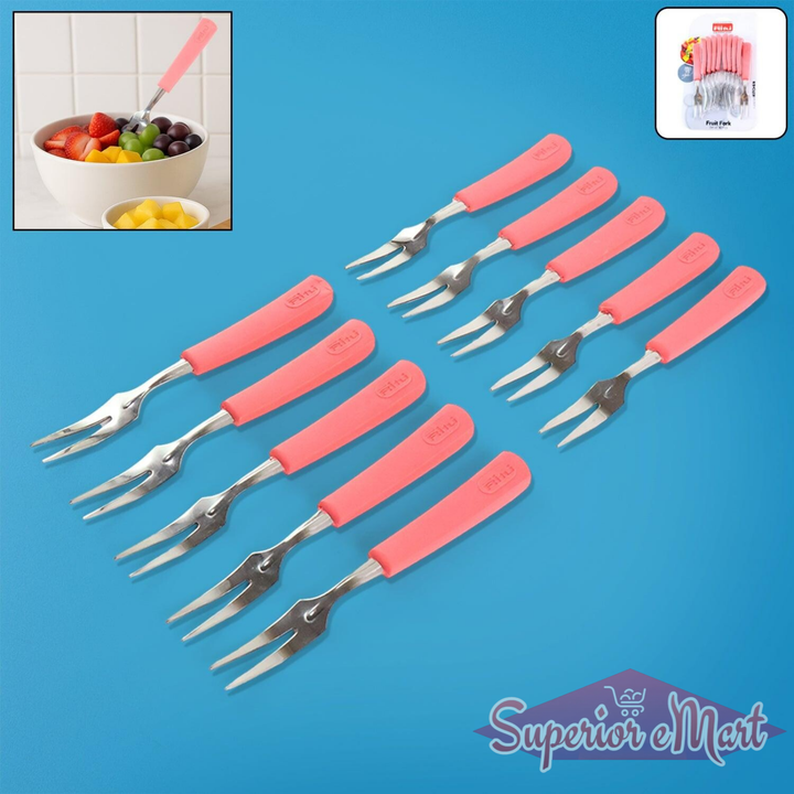 Stainless Steel Fruit Fork 10 Pcs - Superior eMart