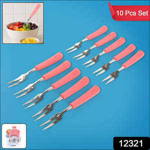 Stainless Steel Fruit Fork 10 Pcs - Superior eMart