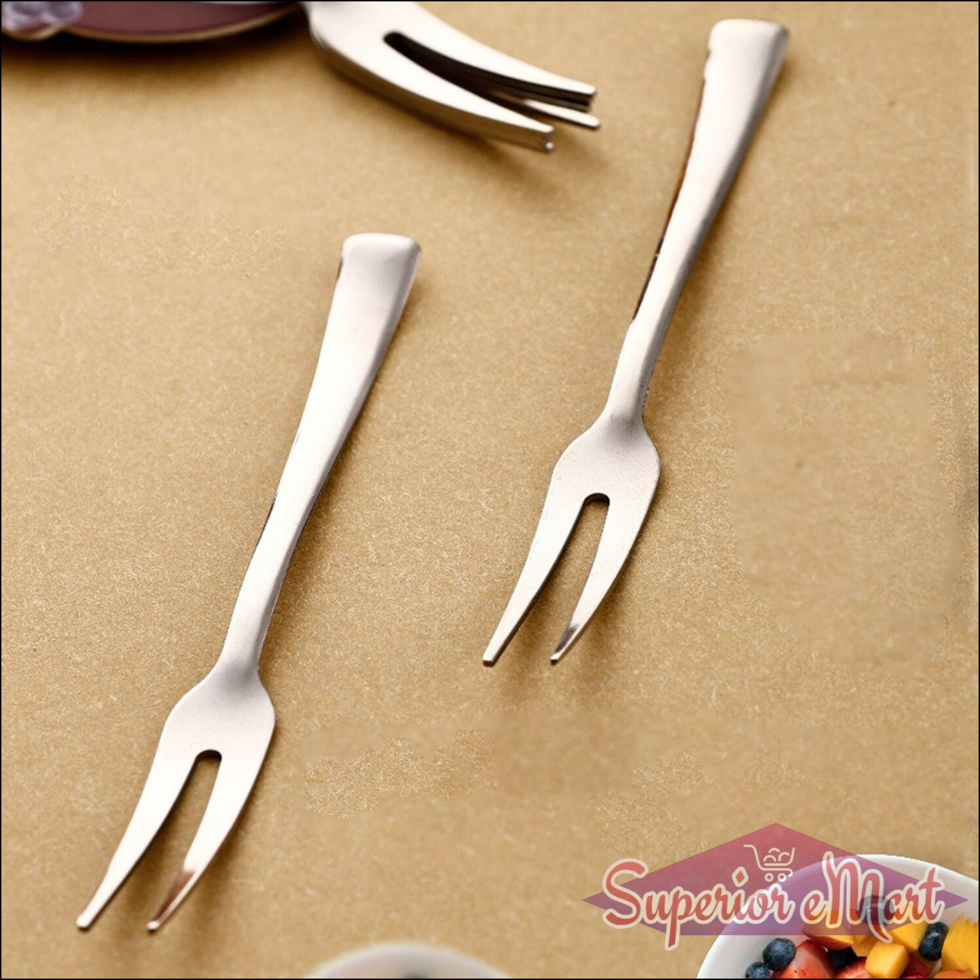 Stainless Steel Fruit Fork Set, 6 Pcs - Superior eMart