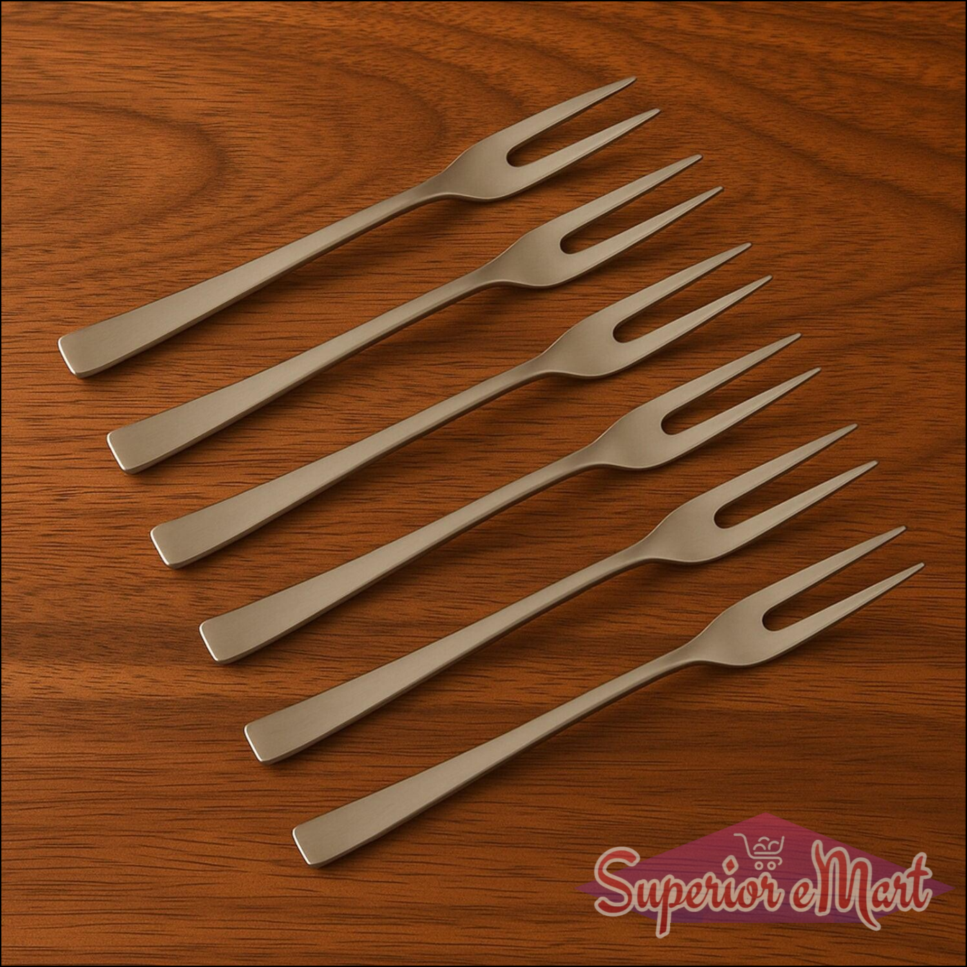 Stainless Steel Fruit Fork Set, 6 Pcs - Superior eMart