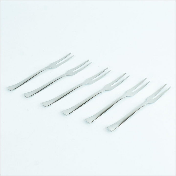 Stainless Steel Fruit Fork Set, 6 Pcs - Superior eMart