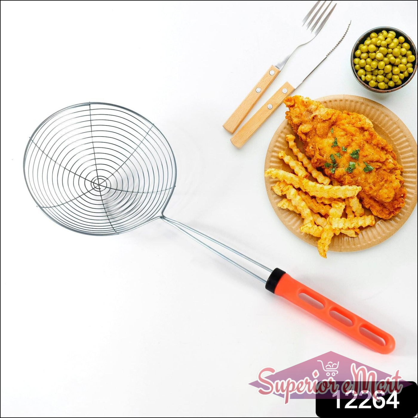 Stainless Steel Fry Strainer with Handle - Superior eMart