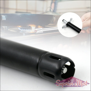 Durable stainless steel gas lighter for kitchen with a secure ignition mechanism