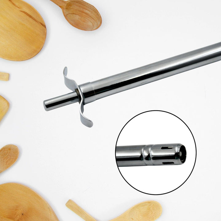 Stainless steel gas lighter for kitchen with a long reach and safety features for easy lighting