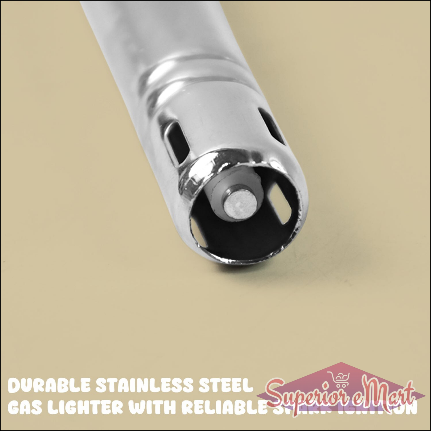 Stainless Steel Gas Lighter - Superior eMart