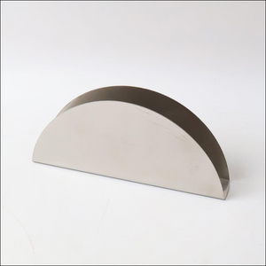 Sleek stainless steel napkin holder with a modern design for stylish kitchen organization