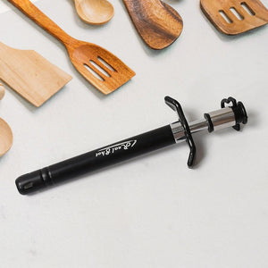 Stainless steel kitchen gas lighter with ergonomic grip for easy ignition in home kitchens