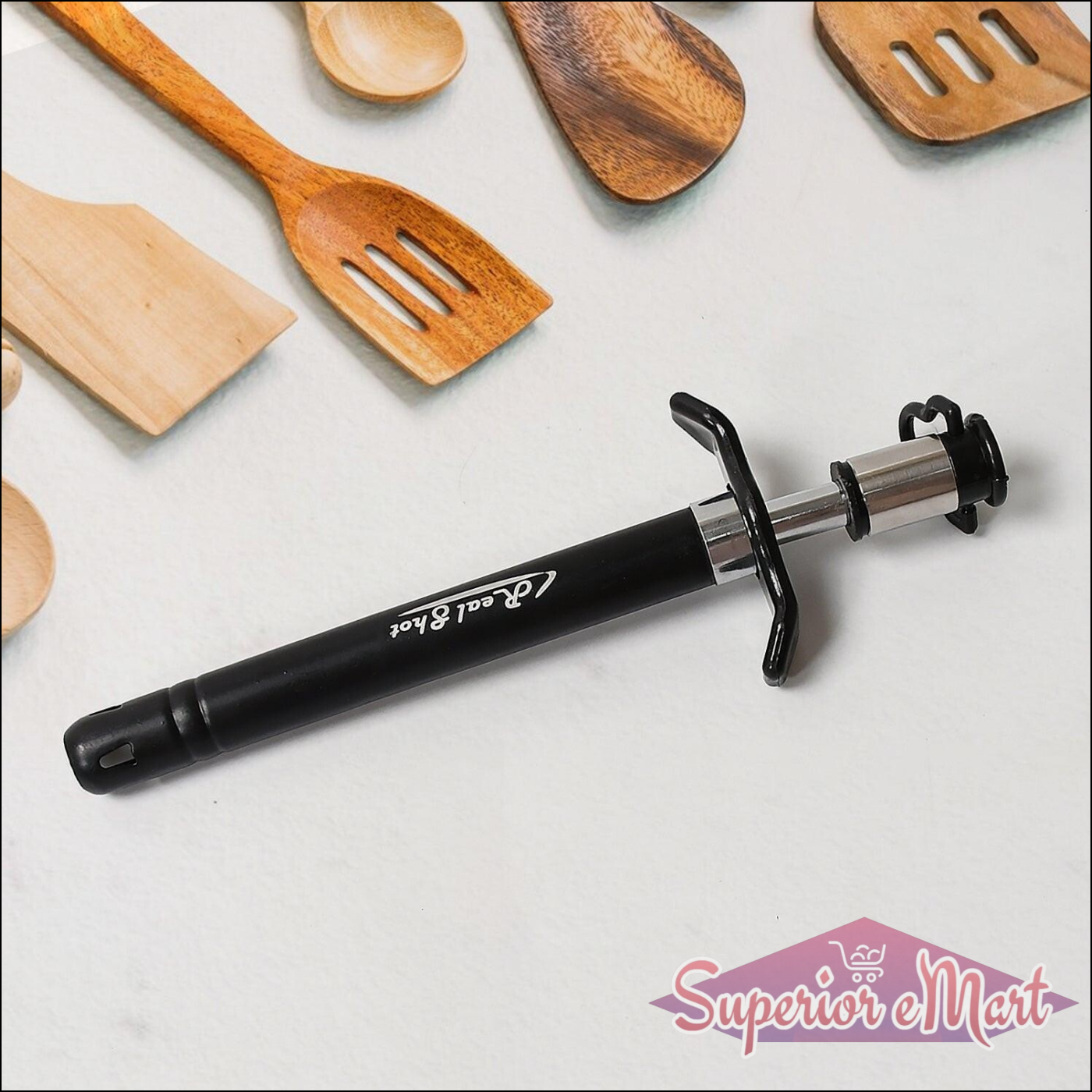 Stainless steel kitchen gas lighter with ergonomic grip for easy ignition in home kitchens