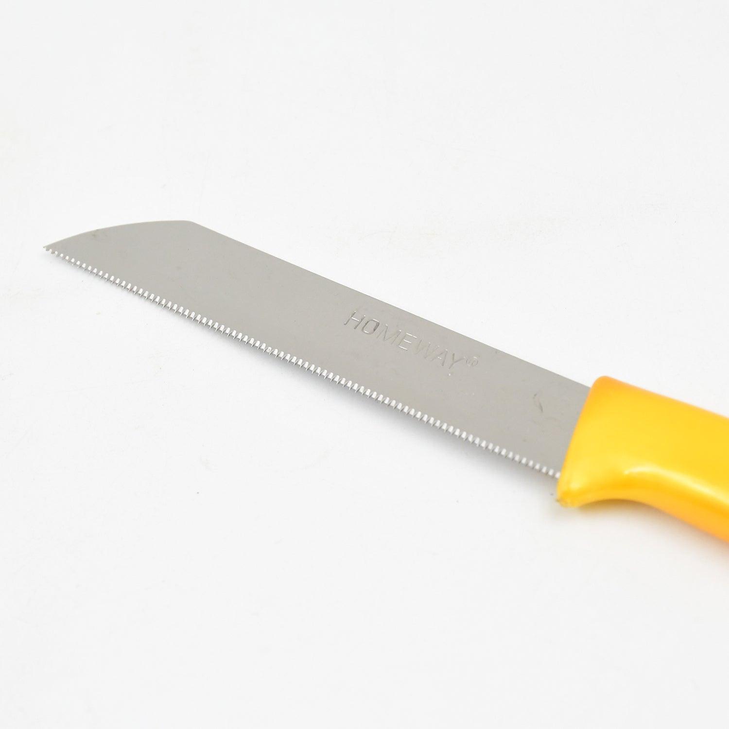 Superior eMart Stainless Steel Kitchen Knife with a Yellow Handle for Precision Cutting