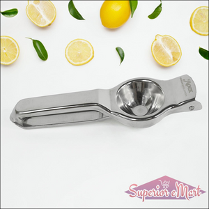 Stainless steel lemon squeezer for efficient juice extraction with a sleek design