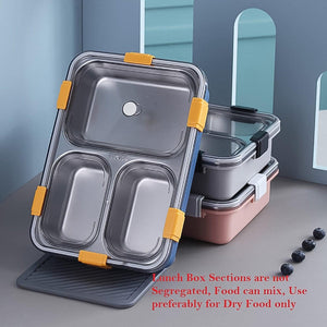 Superior eMart stainless steel lunch box with compartments for easy meal organization and storage