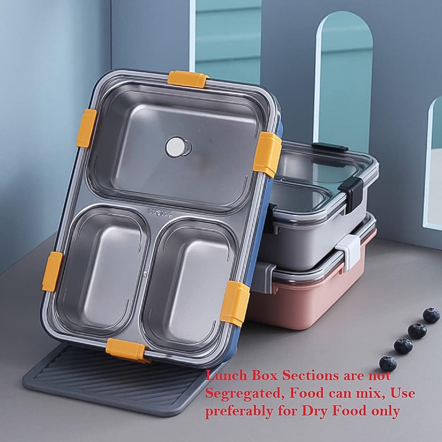 Superior eMart stainless steel lunch box with compartments for easy meal organization and storage