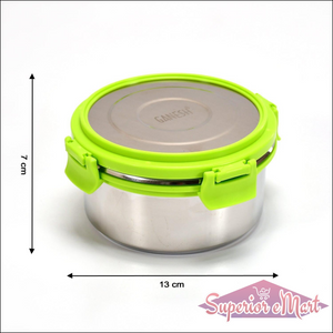 Superior eMart stainless steel lunch box leak proof with secure locking lid for safe transport