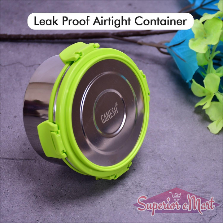 Superior eMart stainless steel lunch box leak proof design with colorful airtight lid for easy transport
