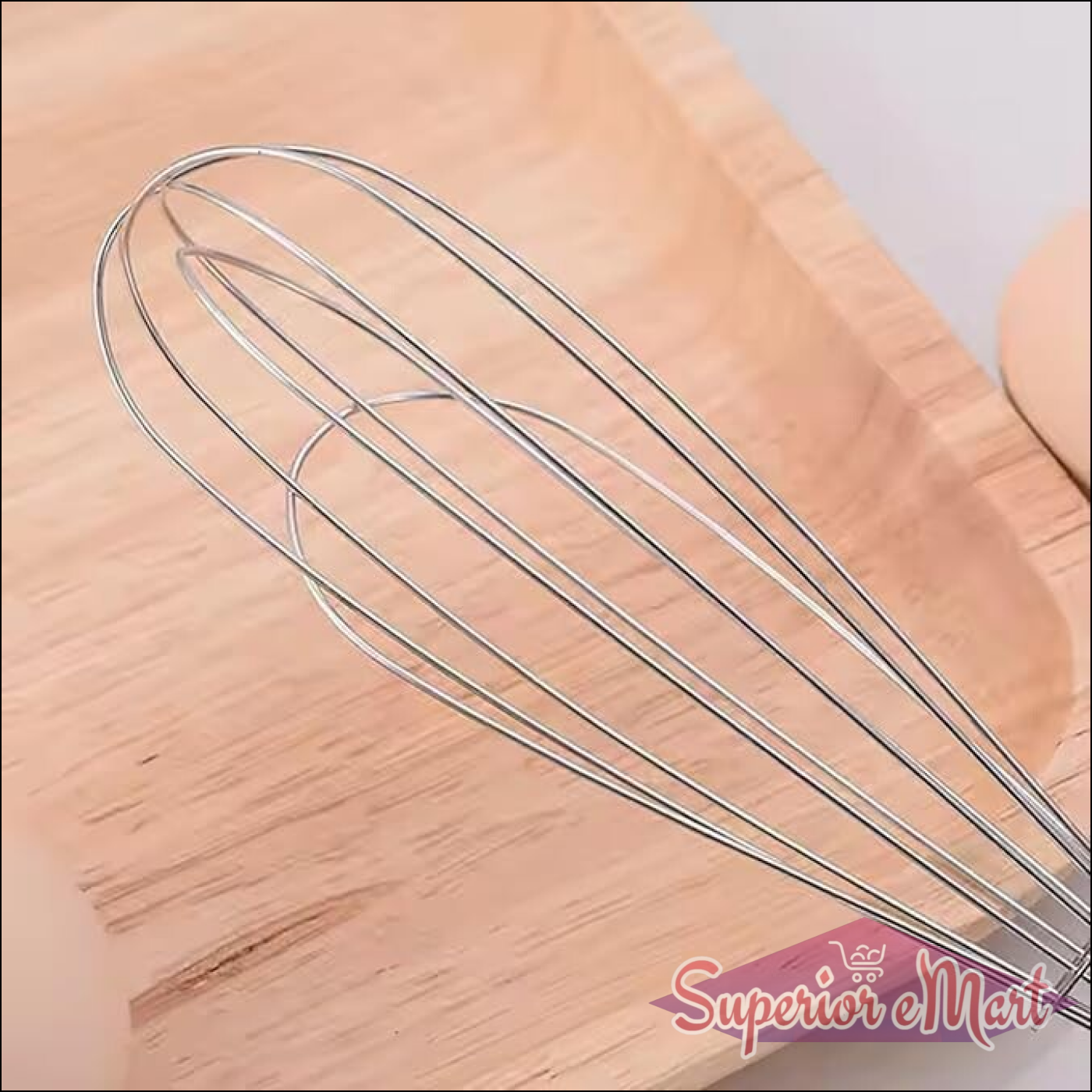 Stainless Steel Manual Milk Frother / Egg Whisk / Free Egg Separator (1 Pc) - Superior eMart