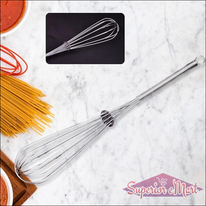 Stainless Steel Manual Milk Frother / Egg Whisk / Free Egg Separator (1 Pc) - Superior eMart