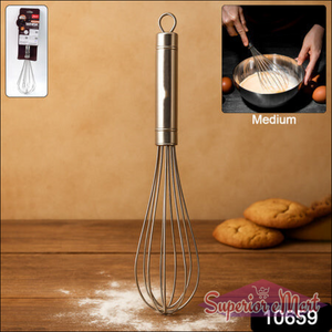 Superior eMart stainless steel hand whisk for easy mixing and whisking in the kitchen