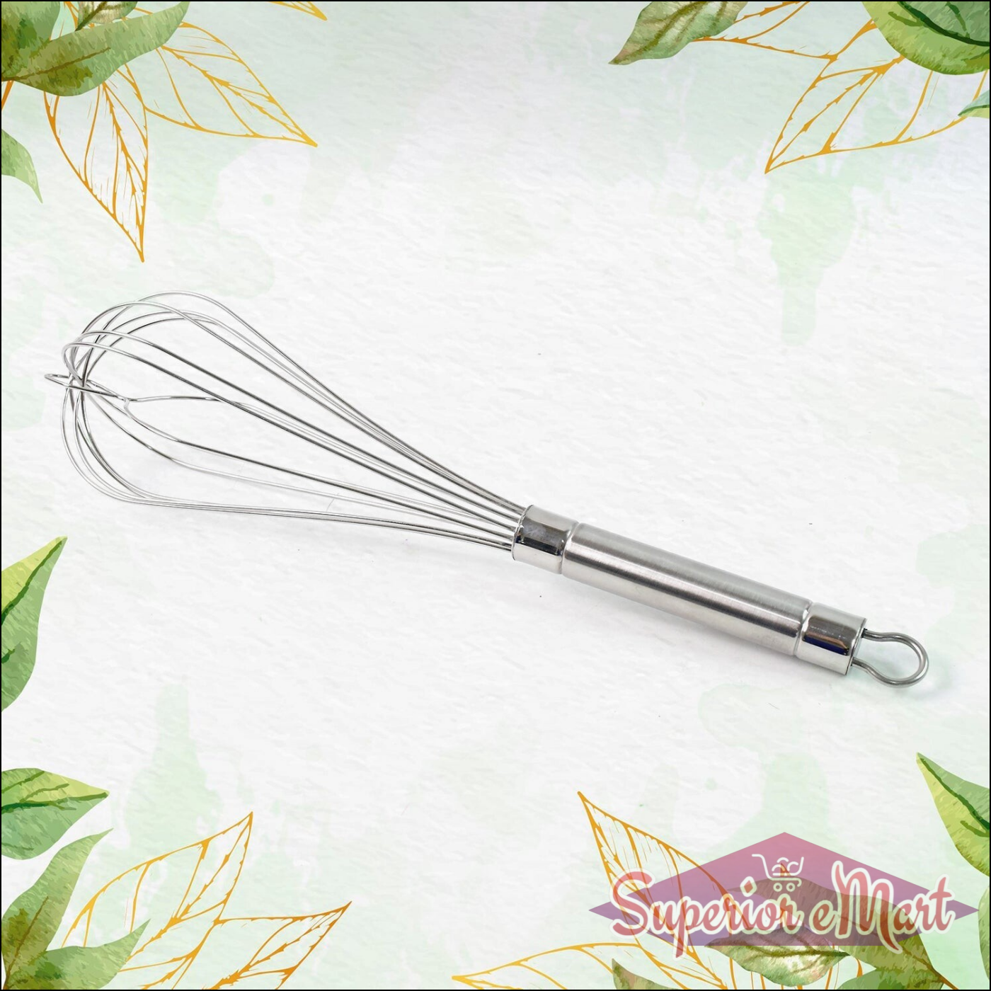 Superior eMart stainless steel hand whisk with durable design for efficient mixing and whisking in the kitchen