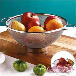 Stainless Steel Mesh Colander with Handles - Superior eMart